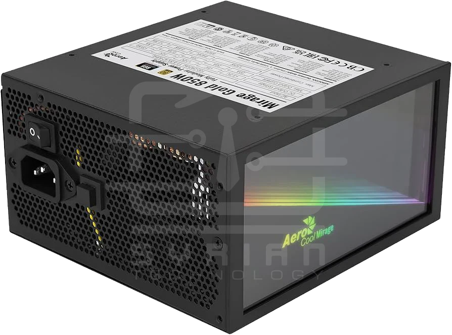 AeroCool Mirage Gold 850W High-performance 80 Plus Gold Power Supply RGB