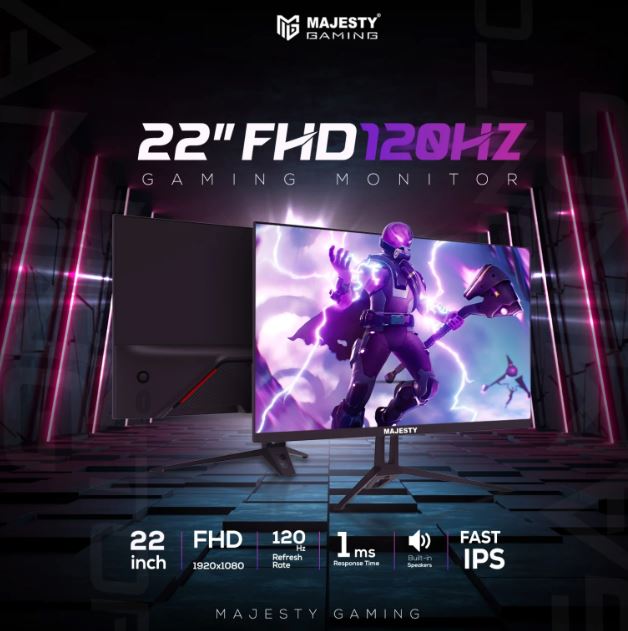 Majesty Gaming Monitor 22-inch FHD 120Hz 1ms IPS HDR