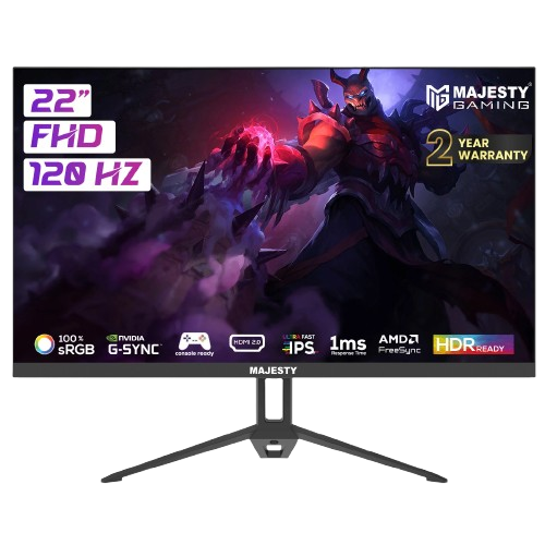 Majesty Gaming Monitor 22-inch FHD 120Hz 1ms IPS HDR