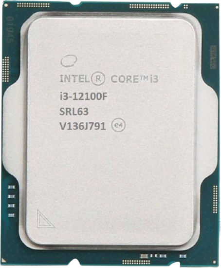 Intel Core i3 12100F 4P+0E/8T up to 4.3GHz 17 MB Cache LGA 1700