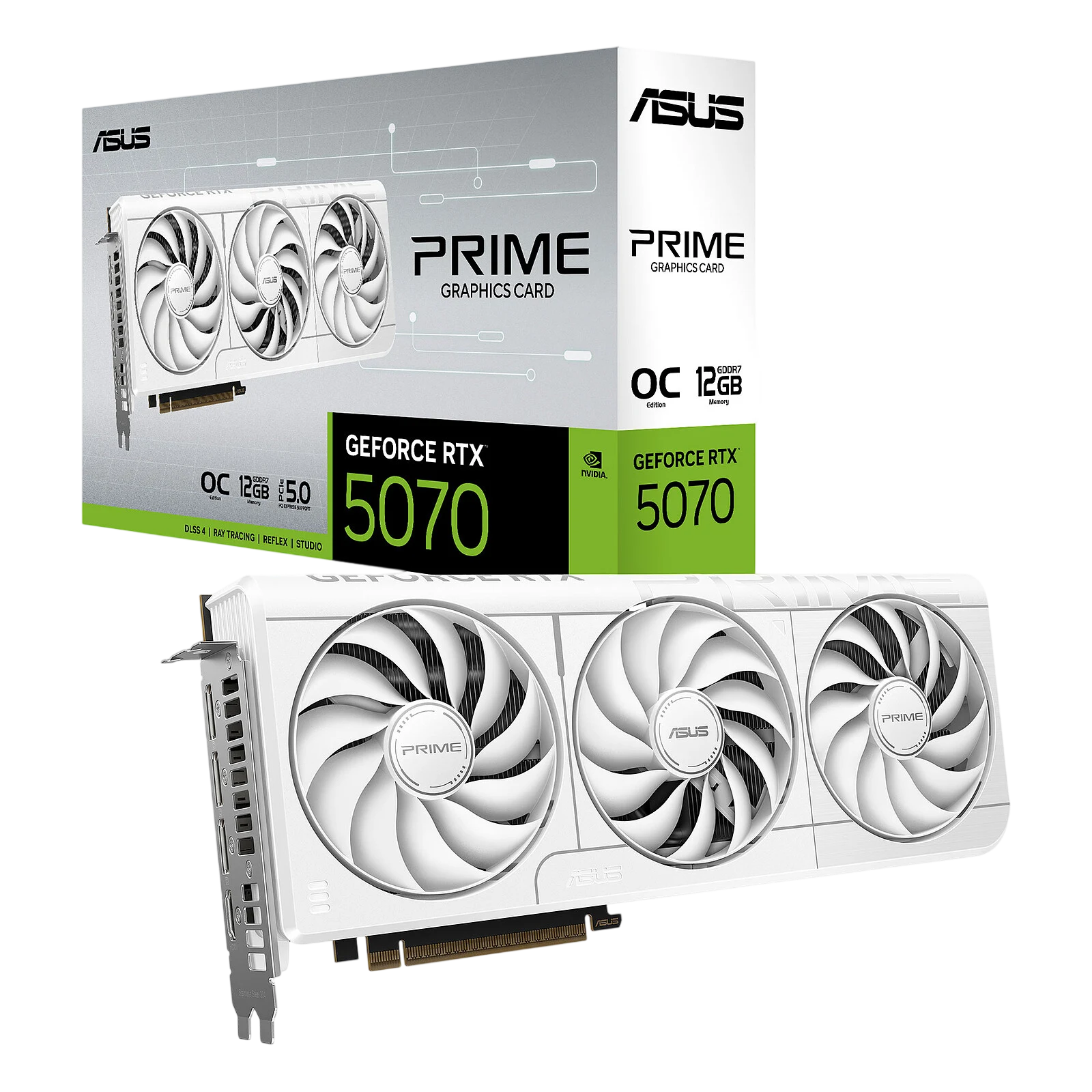ASUS PRIME GeForce RTX 5070 12GB GDDR7 OC Edition White