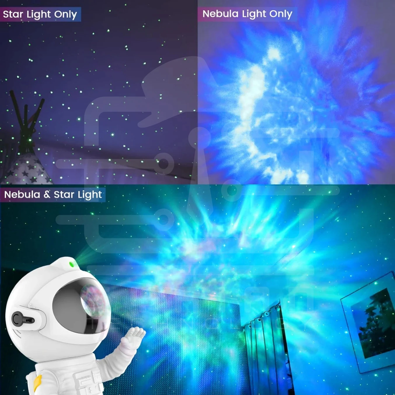 بروجكتر سديم صغير — رائد الفضاء Astronaut Nebula Projector