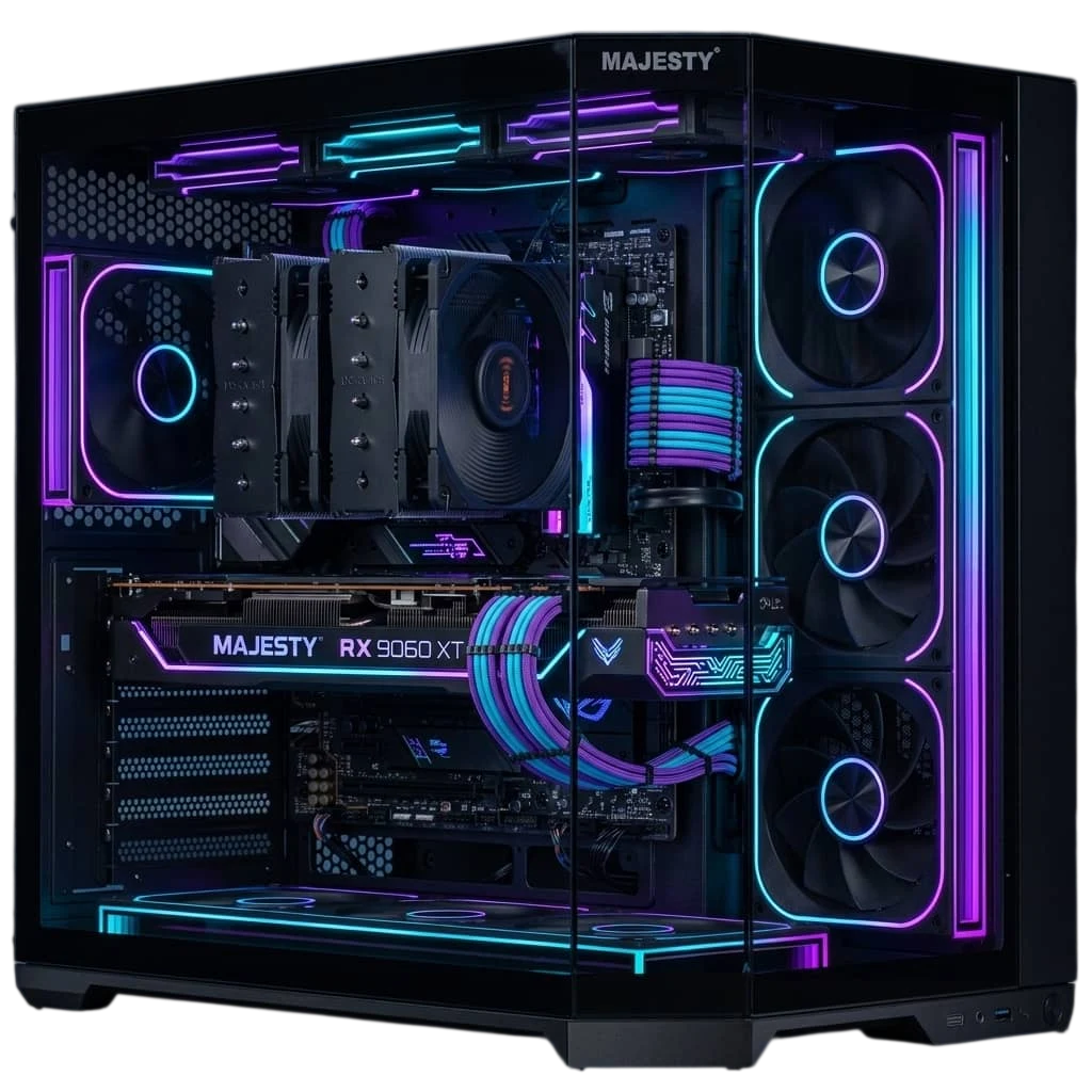 M.B. ASUS PRIME A620AM-K AM5 Ryzen 5 7500F AMD RADEON RX 9060XT OC 8GB RAM 16GB SSD 1TB