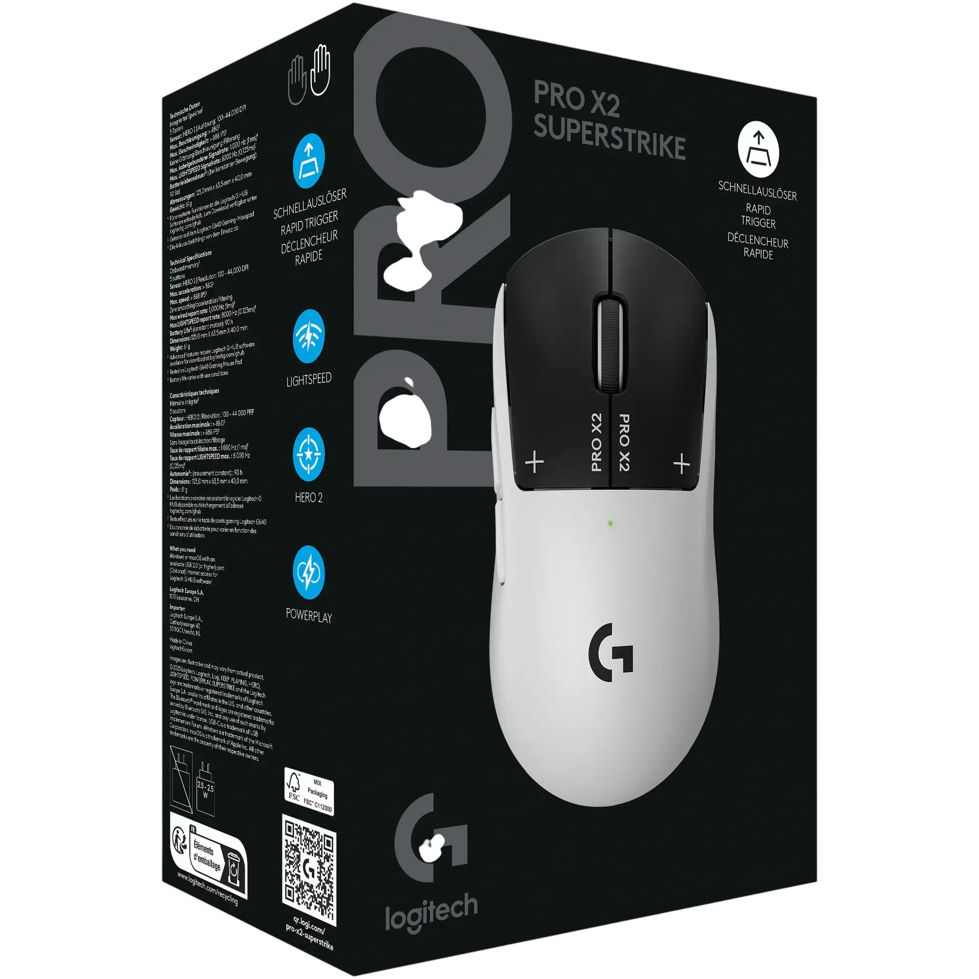 LOGITECH PRO X2 SUPERSTRIKE LIGHTSPEED Wireless Magnetic Gaming