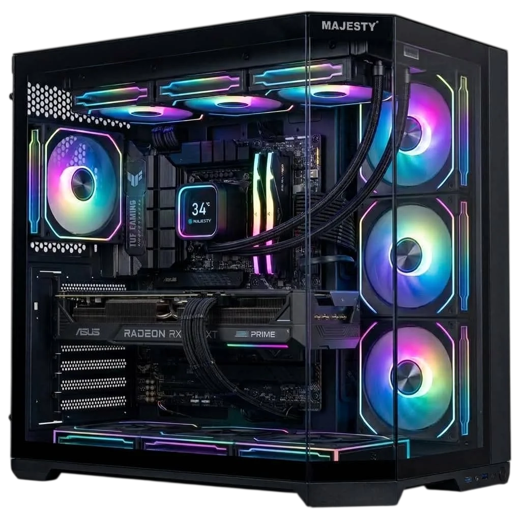 M.B ASUS TUF B850M PLUS WIFI RYZEN 7 9800X3D GIGABYTE RX9070XT 16GB RAM 32GB SSD 1TB