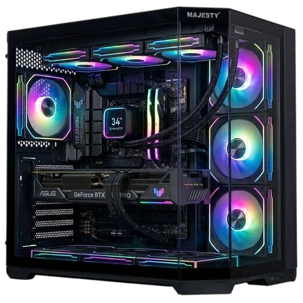 M.B ASUS  TUF B850 PLUS WIFI RYZEN 7 9800X3D RTX 5080 OC 16GB RAM 32GB SSD 1TB