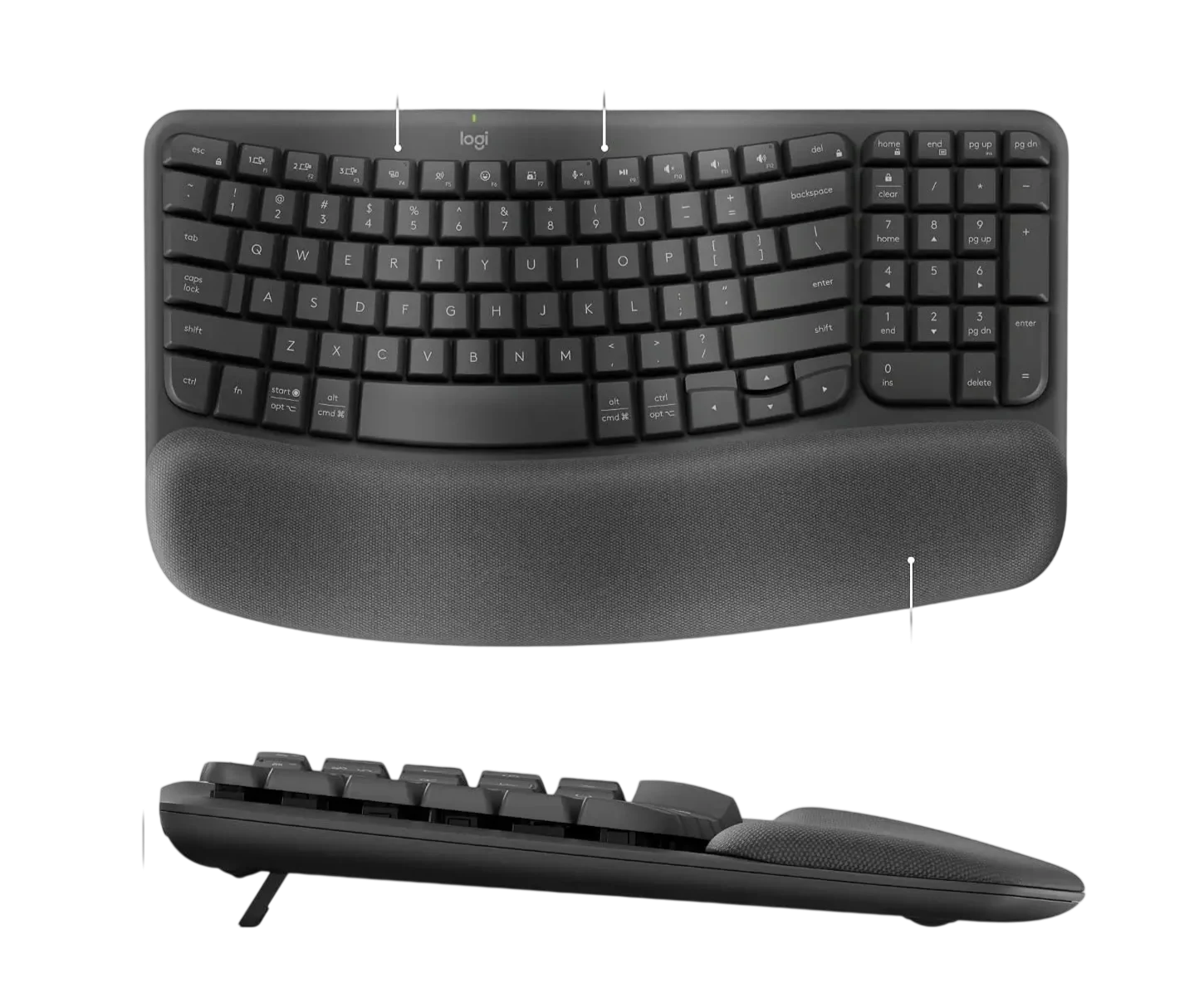Logitech Wave Keys Keyboard & Lift Mouse Ergonomic Combo