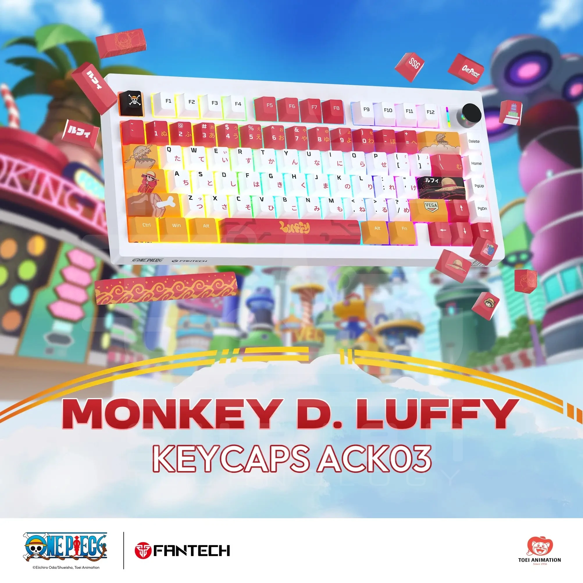 FANTECH MK921 ACK03 One Piece Monkey D. Luffy Egghead Edition Wireless Mechanical Gaming Keyboard