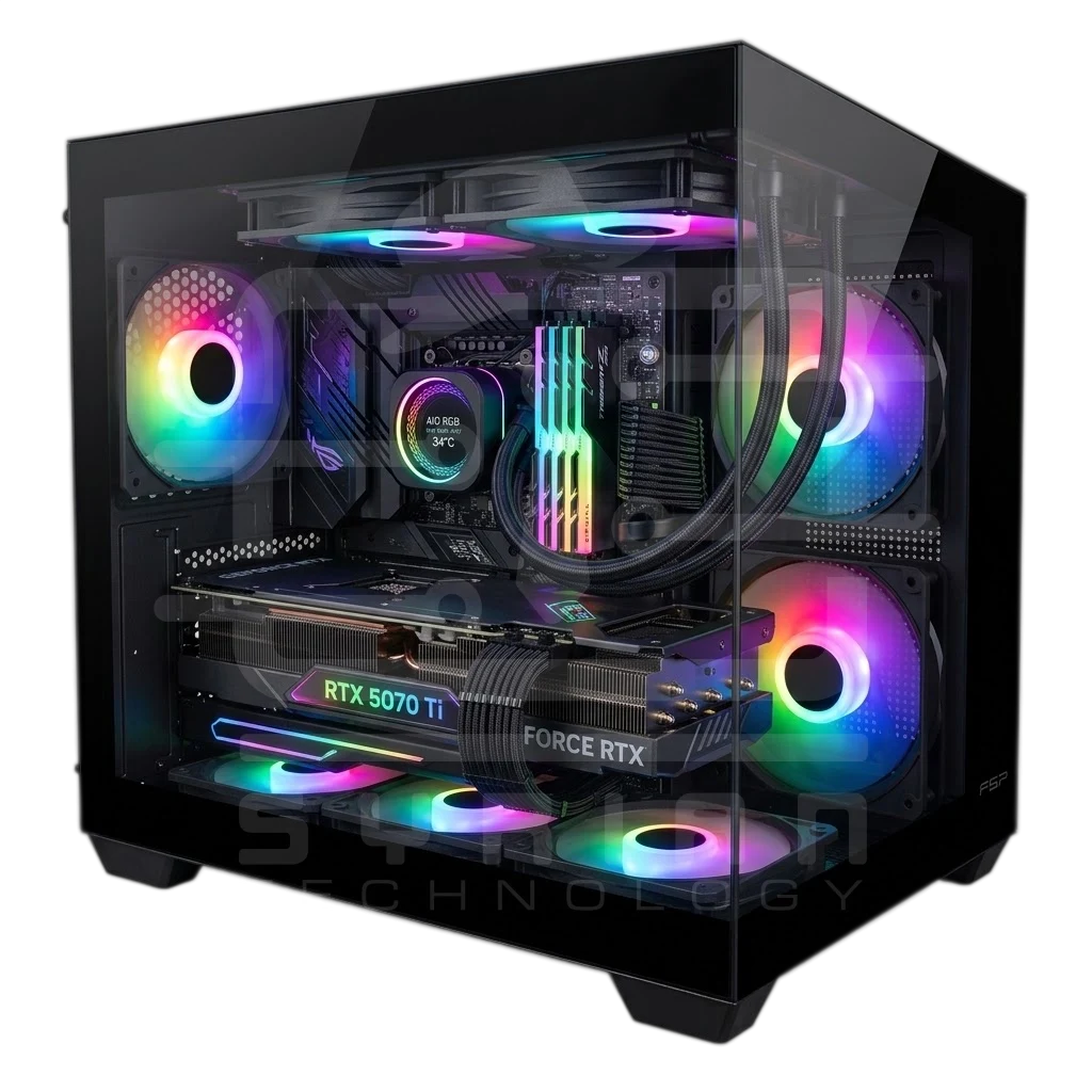 M.B ASUS TUF B850M PLUS WIFI RYZEN 7 7800X3D RTX 5070 TI 16GB RAM 64GB SSD 4TB