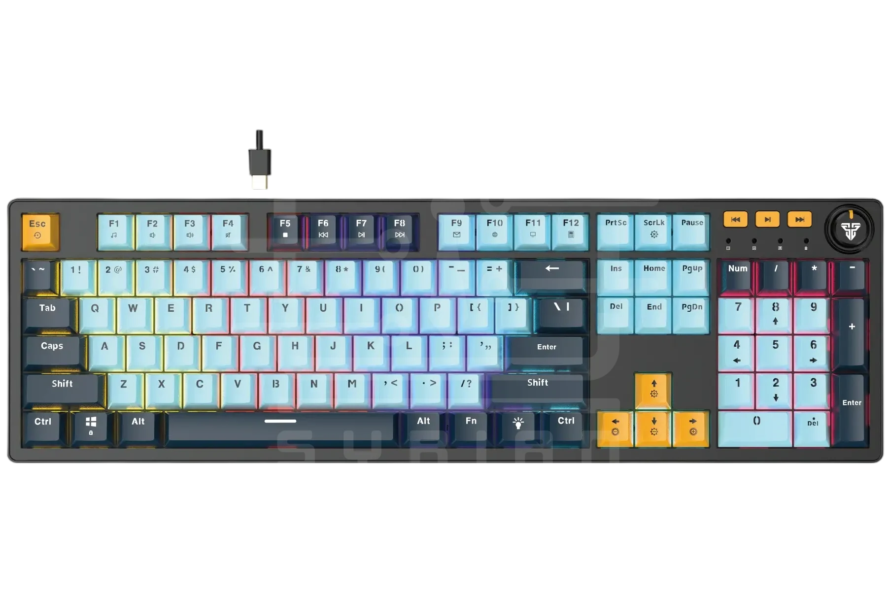 FANTECH ATOM107S MK893S MECHANICAL GAMING KEYBOARD  (Double-Shot ABS)