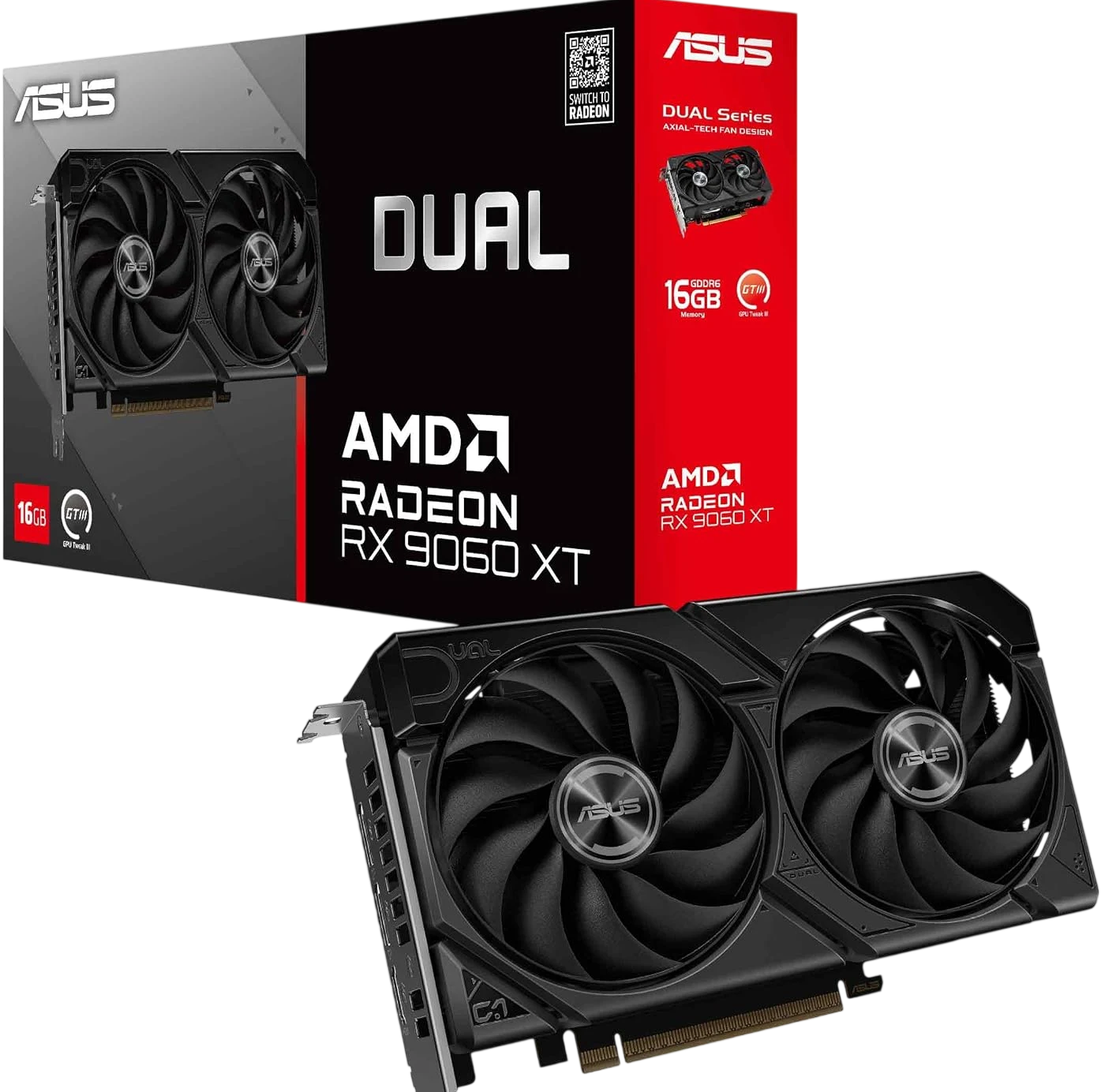 ASUS Dual Radeon RX 9060 XT 16GB GDDR6