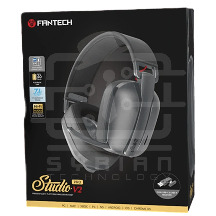 FANTECH STUDIO PRO WHG03 7.1 SURROUND SOUND BLUETOOTH & WIRELESS GAMING HEADSET