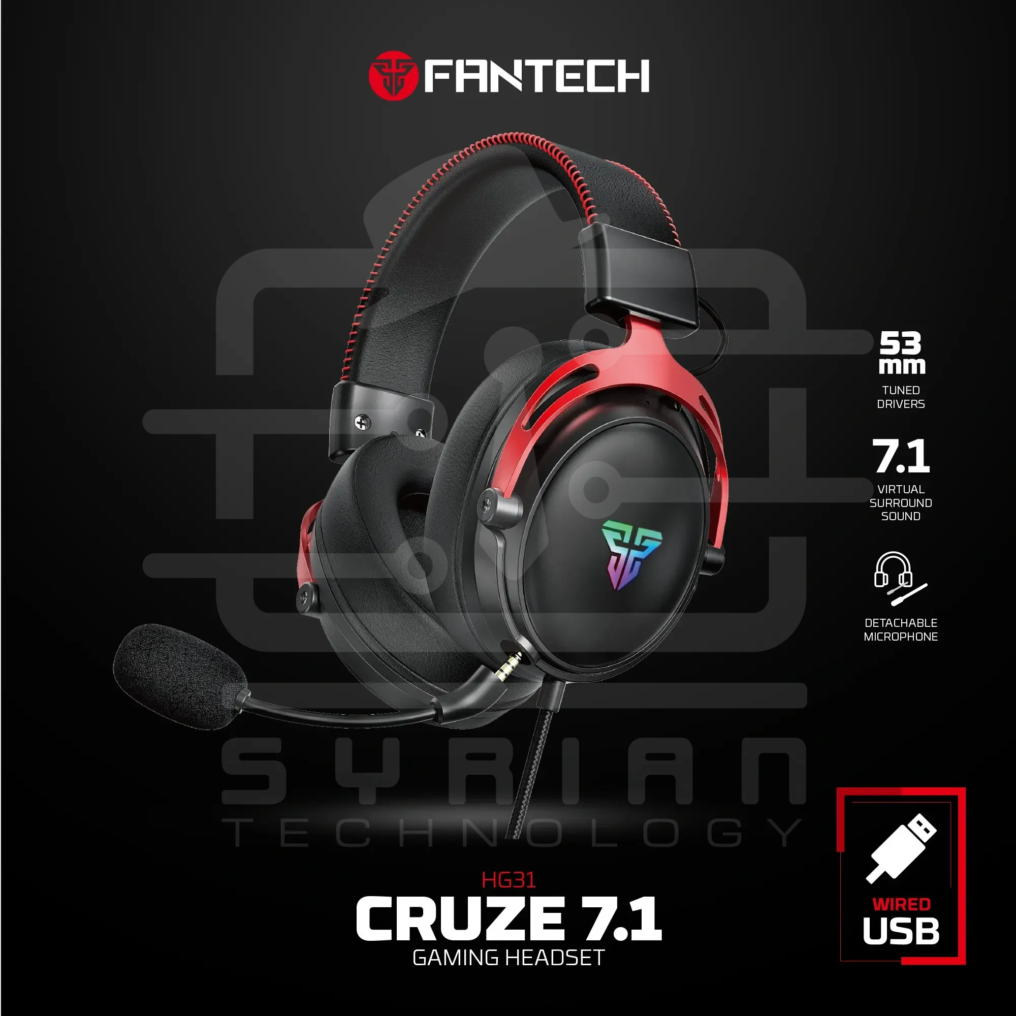 FANTECH HG31 CRUZE 7.1 Surround Sound Gaming Headset