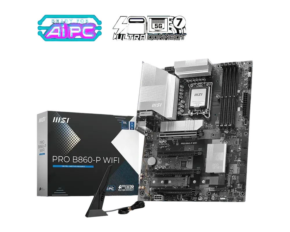 M.B MSI PRO B860-P Evo WiFi & Bluetooth DDR5  - for ULTRA Processor