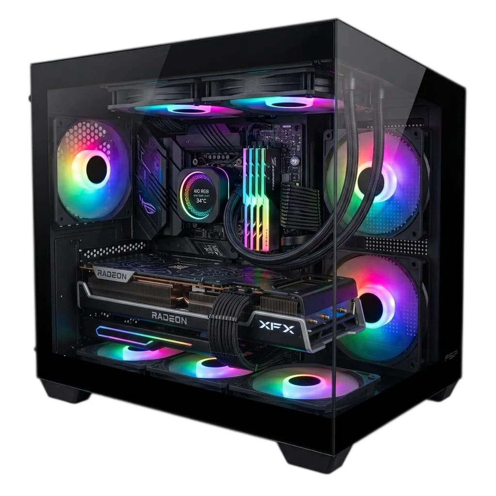 M.B Gigabyte H610M  i5-12400F XFX Radeon RX 6700 RAM 16GB  SSD 512GB