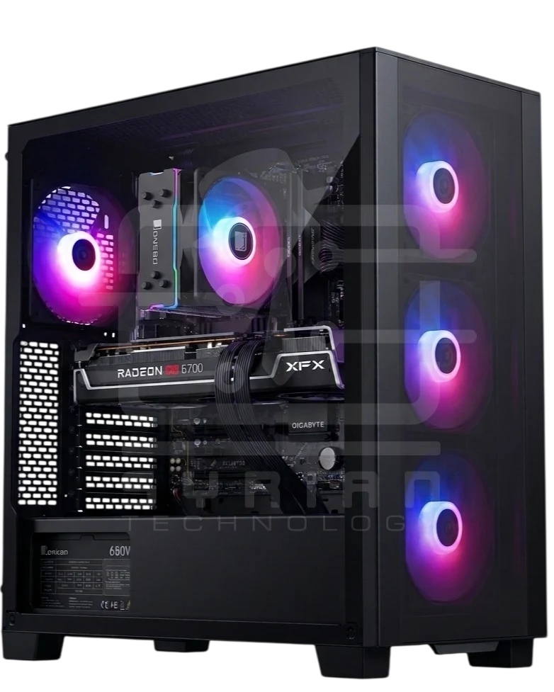 M.B GIGABYTE H610 CORE I3 13100F XFX RX6700 10GB RAM 32GB 512GB SSD