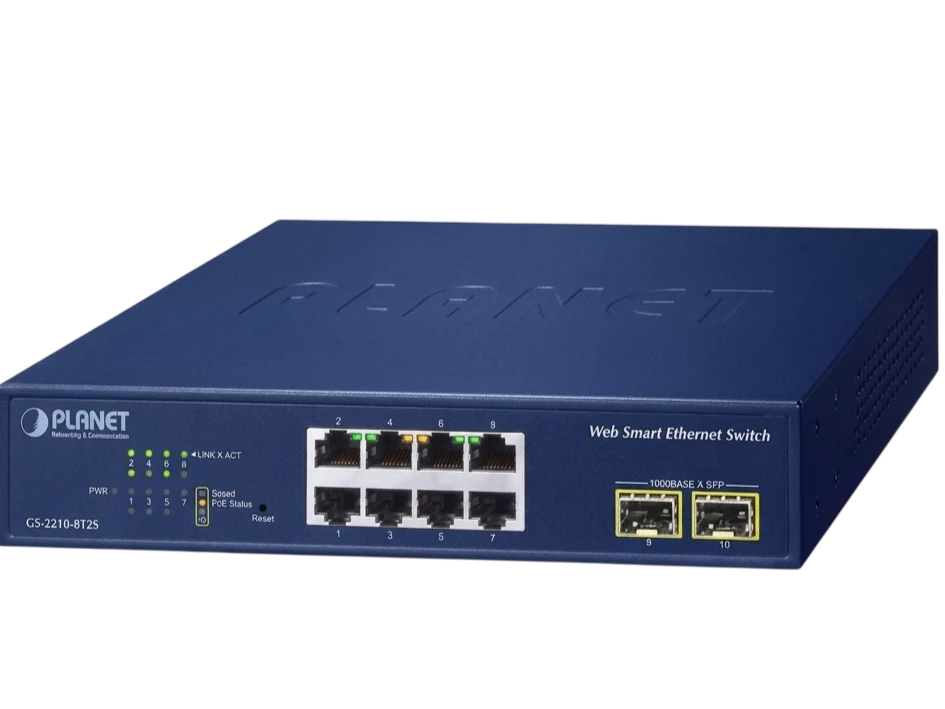 PLANET GS-2210-8T2S Web Smart Ethernet Switch