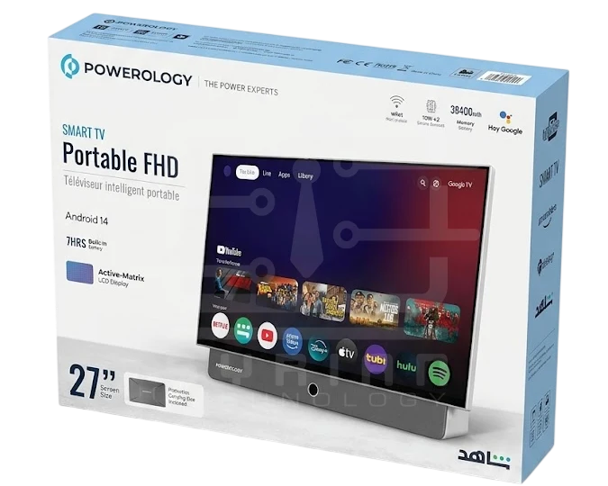 POWEROLOGY SMART TV PORTABLE PG27F 27 INCH 6040703 FULL HD CPU OCTA CORE 1/8GB